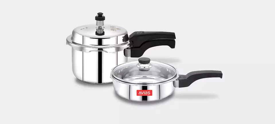Combi Outer Lid Pressure Cooker stainless steel