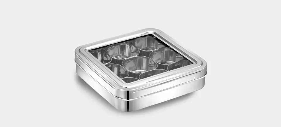 Dry Fruit Cum Spice Box stainless steel