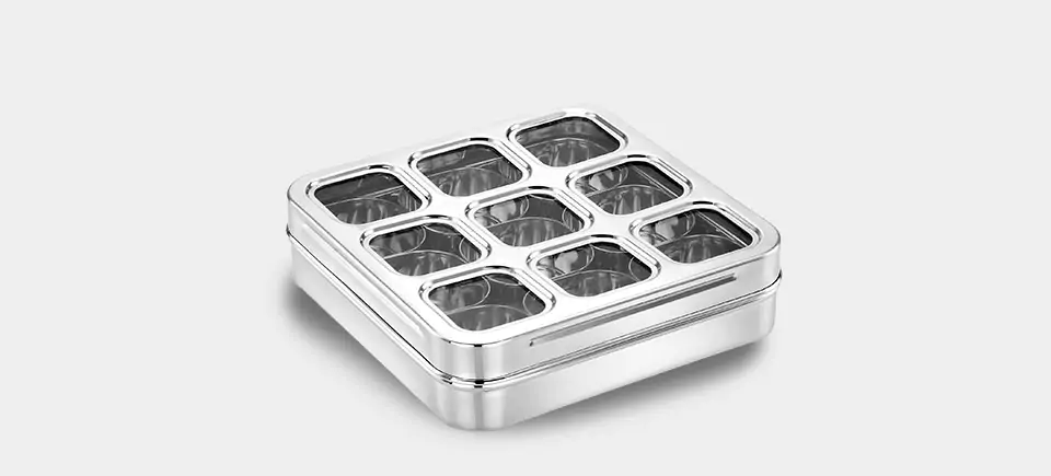 Dry Fruit Cum Spice Box stainless steel