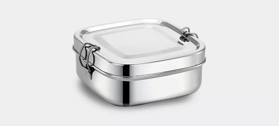 Square Lunch box stainless steel